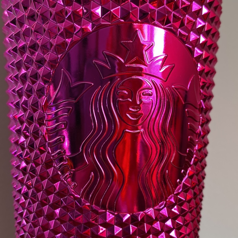 Starbucks 2022 Holiday NWT Metallic Pink Venti Tumbler - Picture 2 of 4